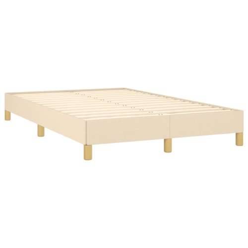 Krevet s oprugama i madracem krem 120 x 200 cm od tkanine - Krema 120 x 200 cm Okomite pruge Cijena