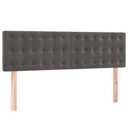 Krevet s oprugama i madracem tamnosivi 140x190 cm baršunasti - Tamno siva 140 x 190 cm gumbi Cijena