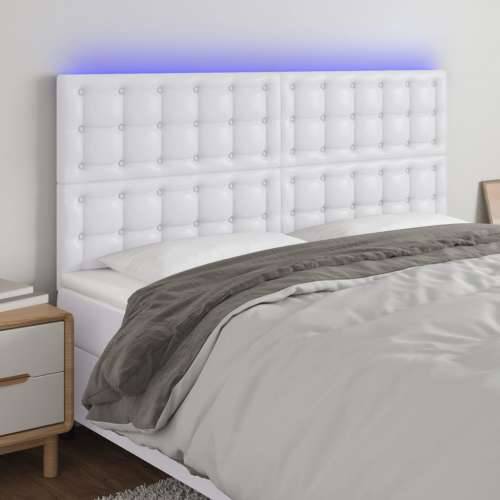 LED uzglavlje bijelo 160x5x118/128 cm od umjetne kože - Bijela 160 x 5 x 118/128 cm 1 Cijena