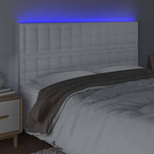 LED uzglavlje bijelo 160x5x118/128 cm od umjetne kože - Bijela 160 x 5 x 118/128 cm 1 Cijena