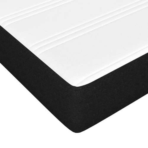 Box spring krevet s madracem crni 80 x 200 cm od tkanine - Crna 80 x 200 cm 25 cm Cijena