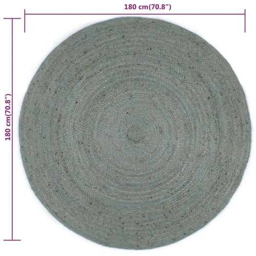 Ručno rađeni tepih od jute okrugli 180 cm maslinastozeleni Cijena