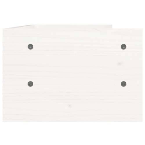 Stalak za monitor bijeli 50 x 24 x 16 cm od masivne borovine - Bijela 50 x 24 x 16 cm Cijena