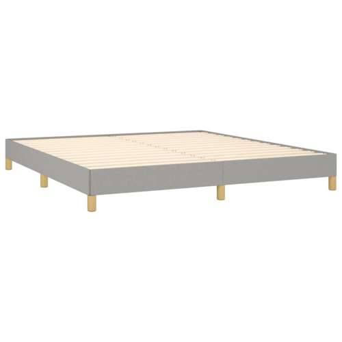 Krevet s oprugama i madracem svjetlosivi 180x200 cm od tkanine - Svjetlosiva 180 x 200 cm vodoravne pruge Cijena