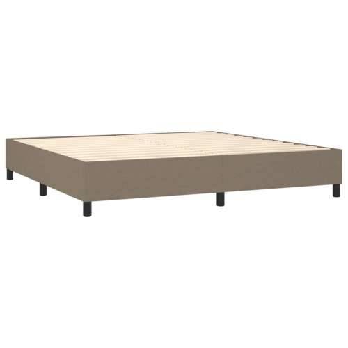 Krevet s oprugama i madracem smeđesivi 200x200 cm od tkanine - Sivo-smeđa 200 x 200 cm gumbi Cijena