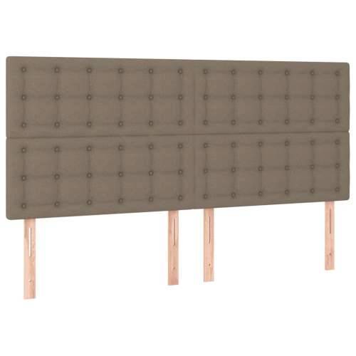Krevet s oprugama i madracem smeđesivi 200x200 cm od tkanine - Sivo-smeđa 200 x 200 cm gumbi Cijena