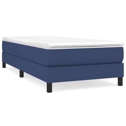 Krevet s oprugama i madracem plavi 100 x 200 cm od tkanine - Plava 100 x 200 cm 25 cm Cijena