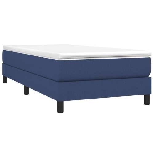 Krevet s oprugama i madracem plavi 100 x 200 cm od tkanine - Plava 100 x 200 cm 25 cm Cijena