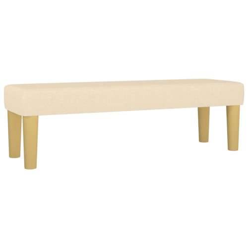 Krevet s oprugama i madracem krem 140 x 190 cm od tkanine - Krema 140 x 190 cm Blok s kvadratima Cijena