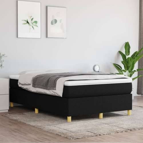 Krevet s oprugama i madracem crni 120 x 200cm od tkanine Cijena
