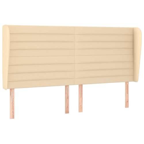 Krevet s oprugama i madracem krem 160x200 cm od tkanine - Krema 160 x 200 cm vodoravne pruge Cijena