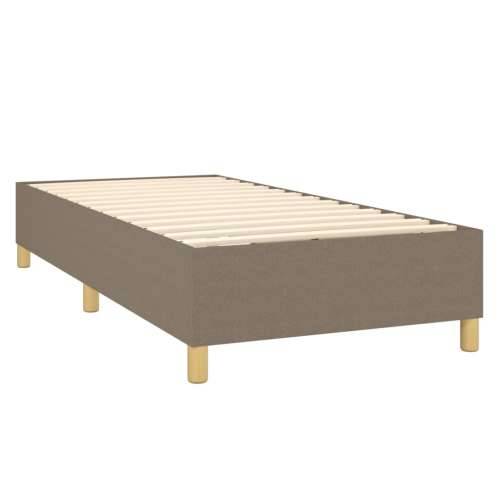 Krevet s oprugama i madracem smeđesivi 80x200 cm od tkanine - Sivo-smeđa 80 x 200 cm Blok s kvadratima Cijena