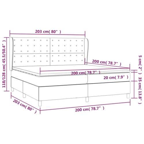Krevet s oprugama i madracem krem 200 x 200 cm od tkanine - Krema 200 x 200 cm gumbi Cijena