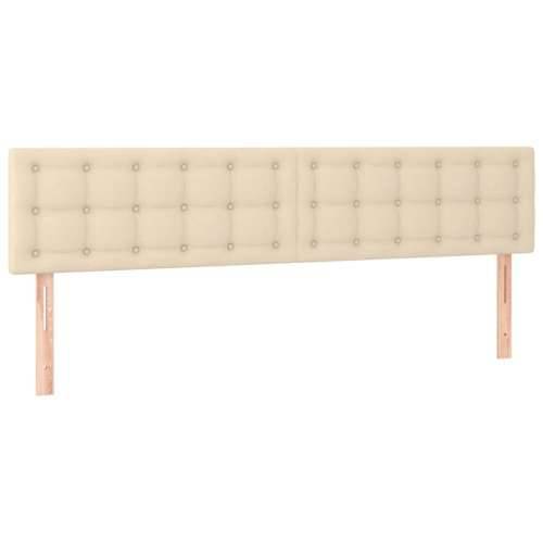 Krevet s oprugama i madracem krem 200 x 200 cm od tkanine Krema 200 x 200 cm gumbi Cijena