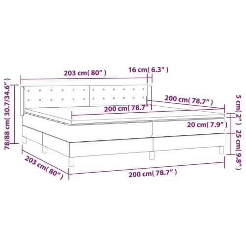 Krevet s oprugama i madracem krem 200 x 200 cm od tkanine Krema 200 x 200 cm gumbi Cijena