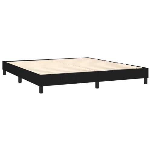 Krevet s oprugama i madracem crni 160x200 cm od tkanine Crna 160 x 200 cm Dizajn s gumbima Cijena