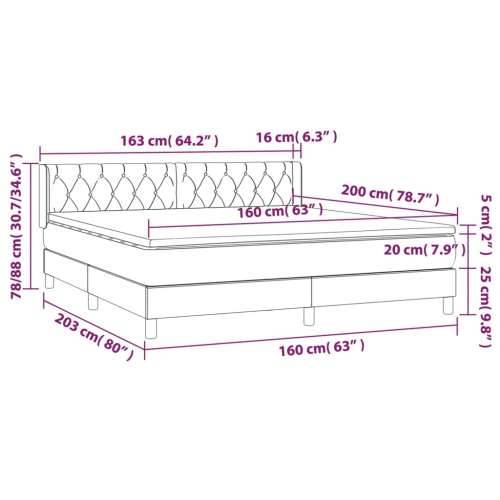 Krevet s oprugama i madracem crni 160x200 cm od tkanine Crna 160 x 200 cm Dizajn s gumbima Cijena