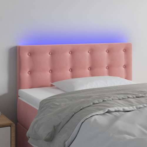 LED uzglavlje ružičasto 90x5x78/88 cm baršunasto - Ružičasta 90 x 5 x 78/88 cm 1 Cijena