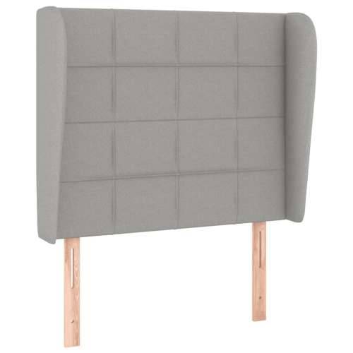Okvir kreveta s oprugama i madrac svjetlosivi 90x200cm tkanina - Svjetlosiva 90 x 200 cm Blok s kvadratima Cijena