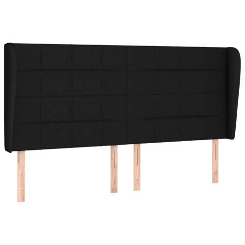 Krevet s oprugama i madracem crni 200x200 cm od tkanine - Crna 200 x 200 cm Blok s kvadratima Cijena