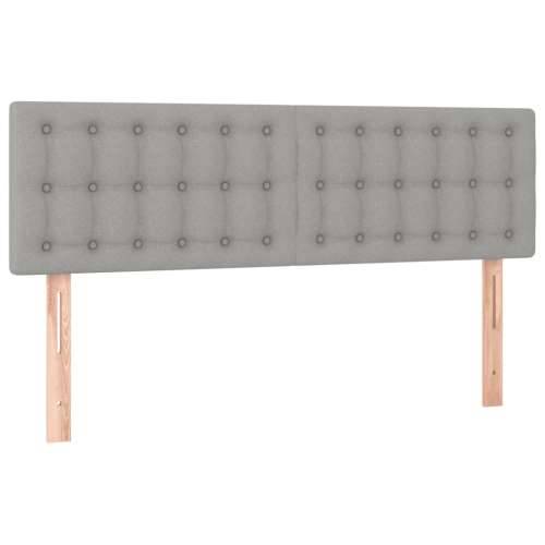 Krevet box spring s madracem svjetlosivi 140x200 cm od tkanine - Svjetlosiva 140 x 200 cm gumbi Cijena