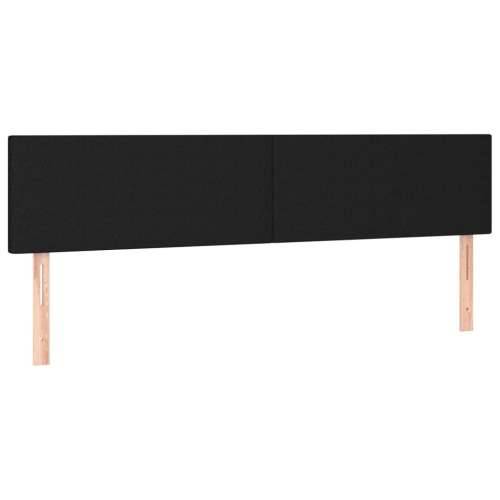 Krevet s oprugama i madracem crni 160x200 cm od tkanine - Crna 160 x 200 cm Gladak dizajn Cijena