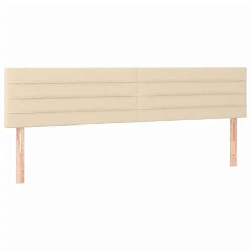 Krevet s oprugama i madracem krem 160x200 cm od tkanine - Krema 160 x 200 cm vodoravne pruge Cijena