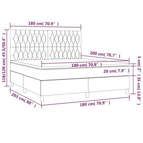 Krevet s oprugama i madracem plavi 180x200 cm od tkanine - Plava 180 x 200 cm Dizajn s gumbima Cijena