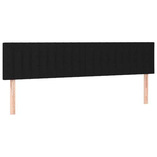 Krevet s oprugama i madracem crni 160x200 cm od tkanine - Crna 160 x 200 cm Okomite pruge Cijena