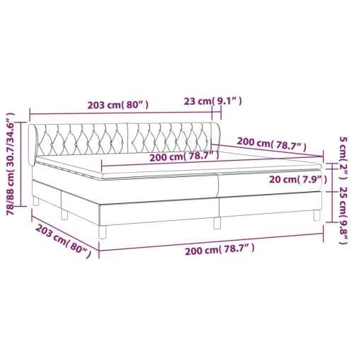 Krevet s oprugama i madracem tamnosivi 200 x 200 cm od tkanine - Tamno siva 200 x 200 cm Dizajn s gumbima Cijena