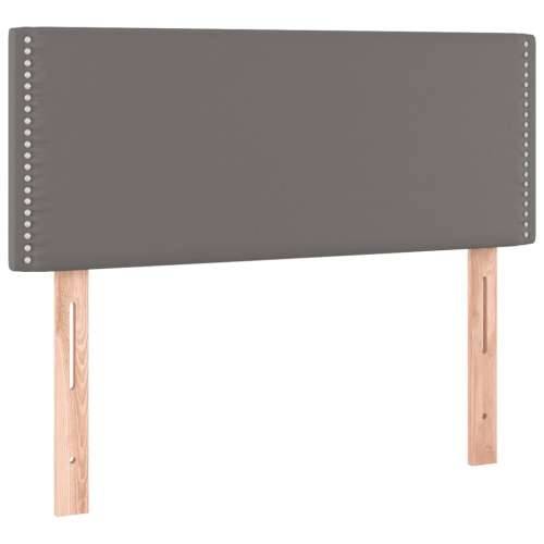 Krevet s oprugama i madracem sivi 80 x 200 cm od umjetne kože - Siva 80 x 200 cm Obično s čavlima Cijena