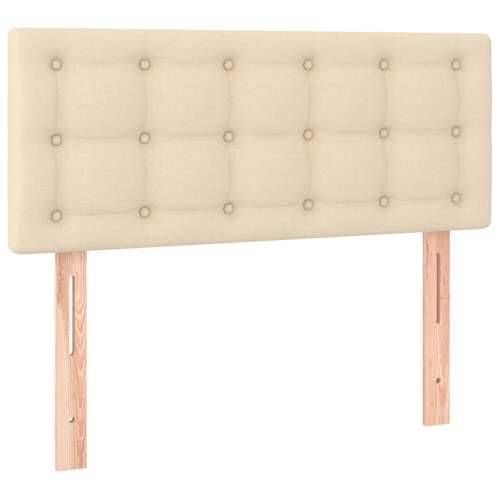 Okvir kreveta s oprugama i madrac krem 80x200 cm od tkanine - Krema 80 x 200 cm gumbi Cijena