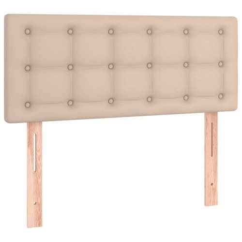 Krevet s oprugama i madrac cappuccino 90x200 cm od umjetne kože - Boja cappuccina 90 x 200 cm gumbi Cijena