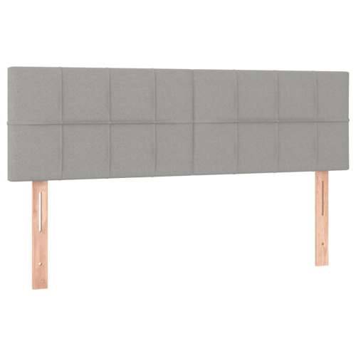 Krevet box spring s madracem LED svjetlosivi 140x200 cm tkanina - Svjetlosiva 140 x 200 cm Blok s kvadratima Cijena