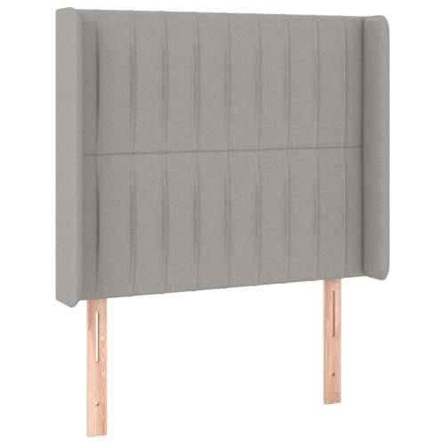 Krevet box spring s madracem LED svjetlosivi 90x200 cm tkanina - Svjetlosiva 90 x 200 cm Okomite pruge Cijena