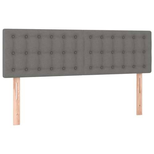 Krevet box spring s madracem LED tamnosivi 140x190 cm tkanina - Tamno siva 140 x 190 cm gumbi Cijena