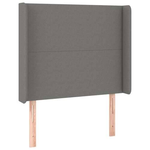 Krevet box spring s madracem LED tamnosivi 90x190 cm tkanina - Tamno siva 90 x 190 cm Gladak dizajn Cijena