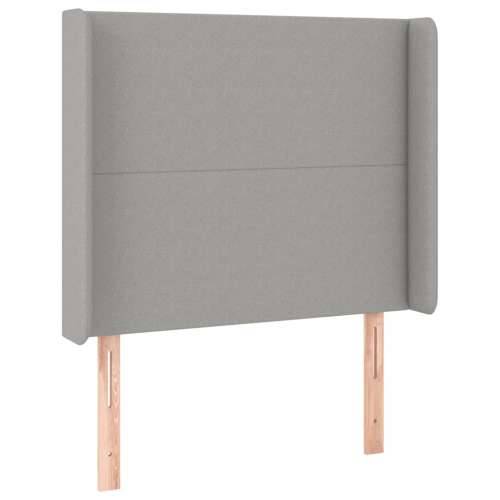 Krevet box spring s madracem LED svjetlosivi 100x200 cm tkanina - Svjetlosiva 100 x 200 cm Gladak dizajn Cijena