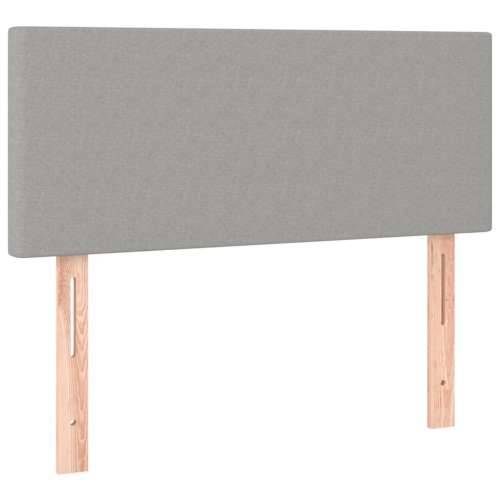Krevet box spring s madracem LED svjetlosivi 90x200 cm tkanina - Svjetlosiva 90 x 200 cm Gladak dizajn Cijena