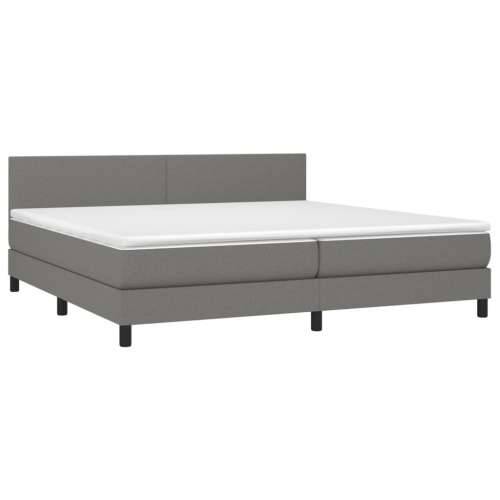 Krevet box spring s madracem LED tamnosivi 200x200 cm tkanina - Tamno siva 200 x 200 cm Gladak dizajn Cijena