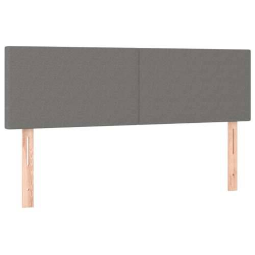 Krevet box spring s madracem LED tamnosivi 140x190 cm tkanina - Tamno siva 140 x 190 cm Gladak dizajn Cijena