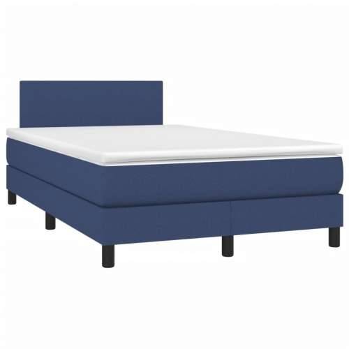 Krevet box spring s madracem LED plavi 120 x 200 cm od tkanine - Plava 120 x 200 cm Gladak dizajn Cijena