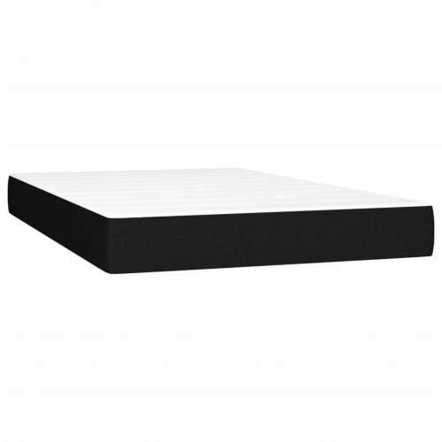Krevet box spring s madracem LED crni 120 x 200 cm od tkanine - Crna 120 x 200 cm Blok s kvadratima Cijena