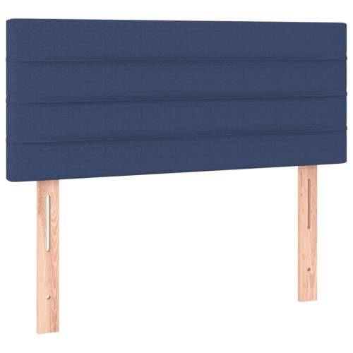 Krevet box spring s madracem LED plavi 100x200 cm od tkanine - Plava 100 x 200 cm vodoravne pruge Cijena