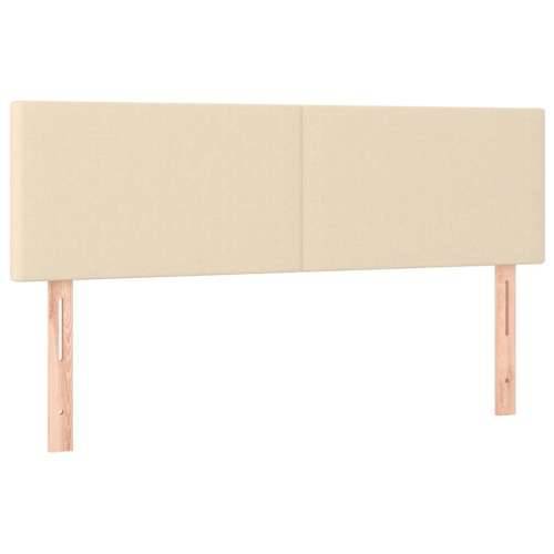 Krevet box spring s madracem LED krem 140x190 cm od tkanine - Krema 140 x 190 cm Gladak dizajn Cijena