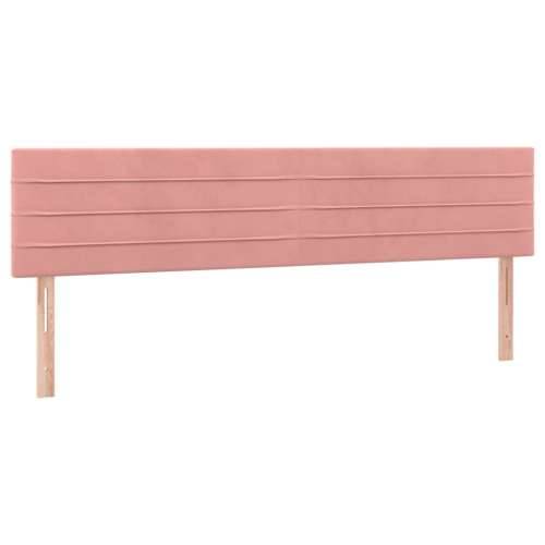 Krevet box spring s madracem LED ružičasti 160x200cm baršunasti - Ružičasta 160 x 200 cm vodoravne pruge Cijena