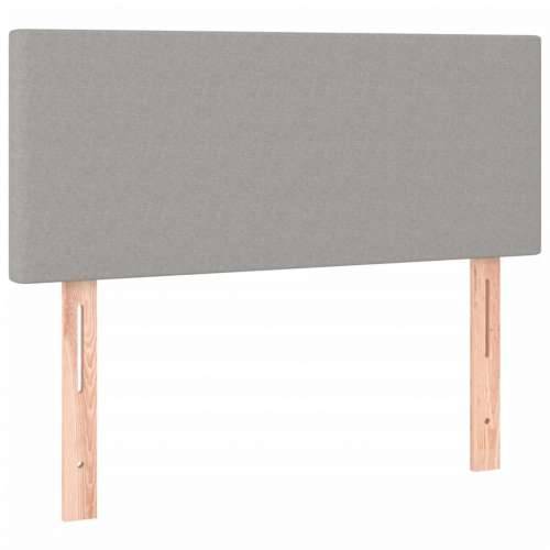 Krevet box spring s madracem LED svjetlosivi 100x200 cm tkanina - Svjetlosiva 100 x 200 cm Gladak dizajn Cijena