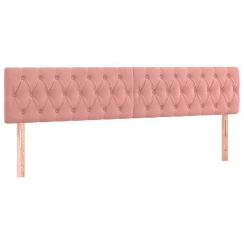 Krevet box spring s madracem LED ružičasti 200x200cm baršunasti - Ružičasta 200 x 200 cm Dizajn s gumbima Cijena