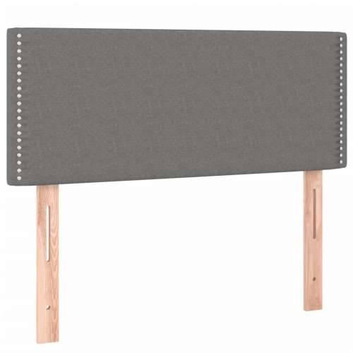 Krevet box spring s madracem LED tamnosivi 120 x 200 cm tkanina - Tamno siva 120 x 200 cm Obično s čavlima Cijena