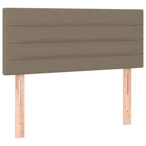 Krevet box spring s madracem LED smeđesivi 90x200 cm tkanina - Sivo-smeđa 90 x 200 cm vodoravne pruge Cijena